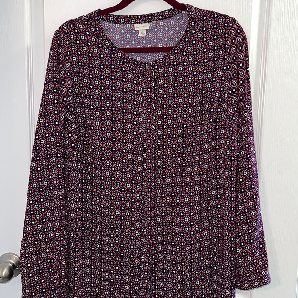 Merona Long Sleeve Shirt Dress Size XL